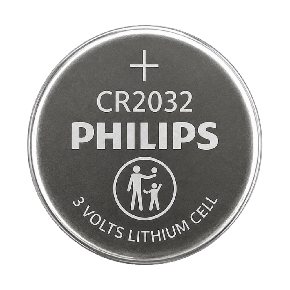 ถ่าน CR2032 ฟิลิปส์ (ถ่านกระดุม) (2ก้อน/แพ็ค)                                   