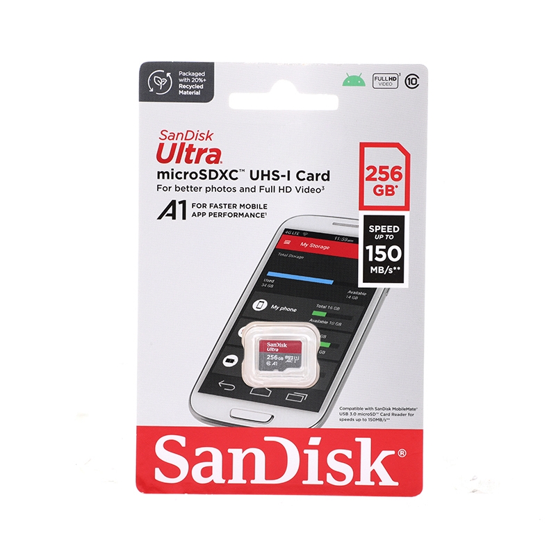 256GB Micro SD Card SANDISK Ultra SDSQUAC-256G-GN6MN (150MB/s,)