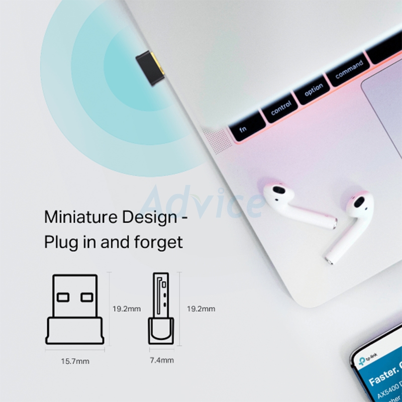 Wireless USB Adapter TP-LINK (Archer T2UB Nano) AC600 Dual Band Bluetooth 4.2   