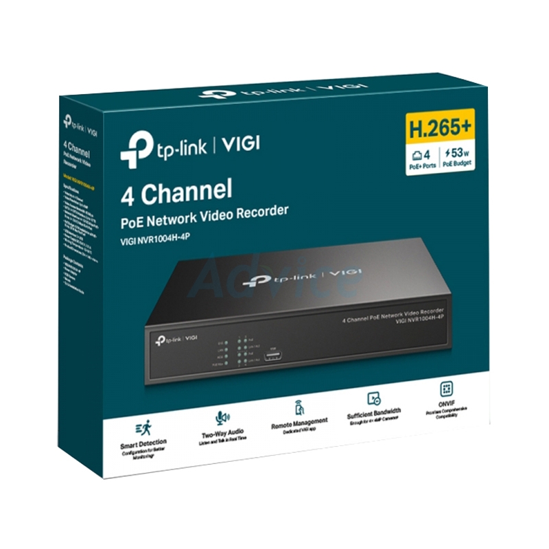 เครื่องบันทึก NVR 4CH. VIGI NVR1004H-4P
