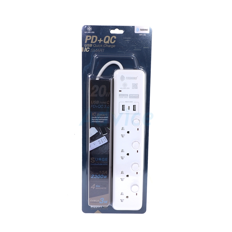 Power Bar TOSHINO WY-43 (3M) White