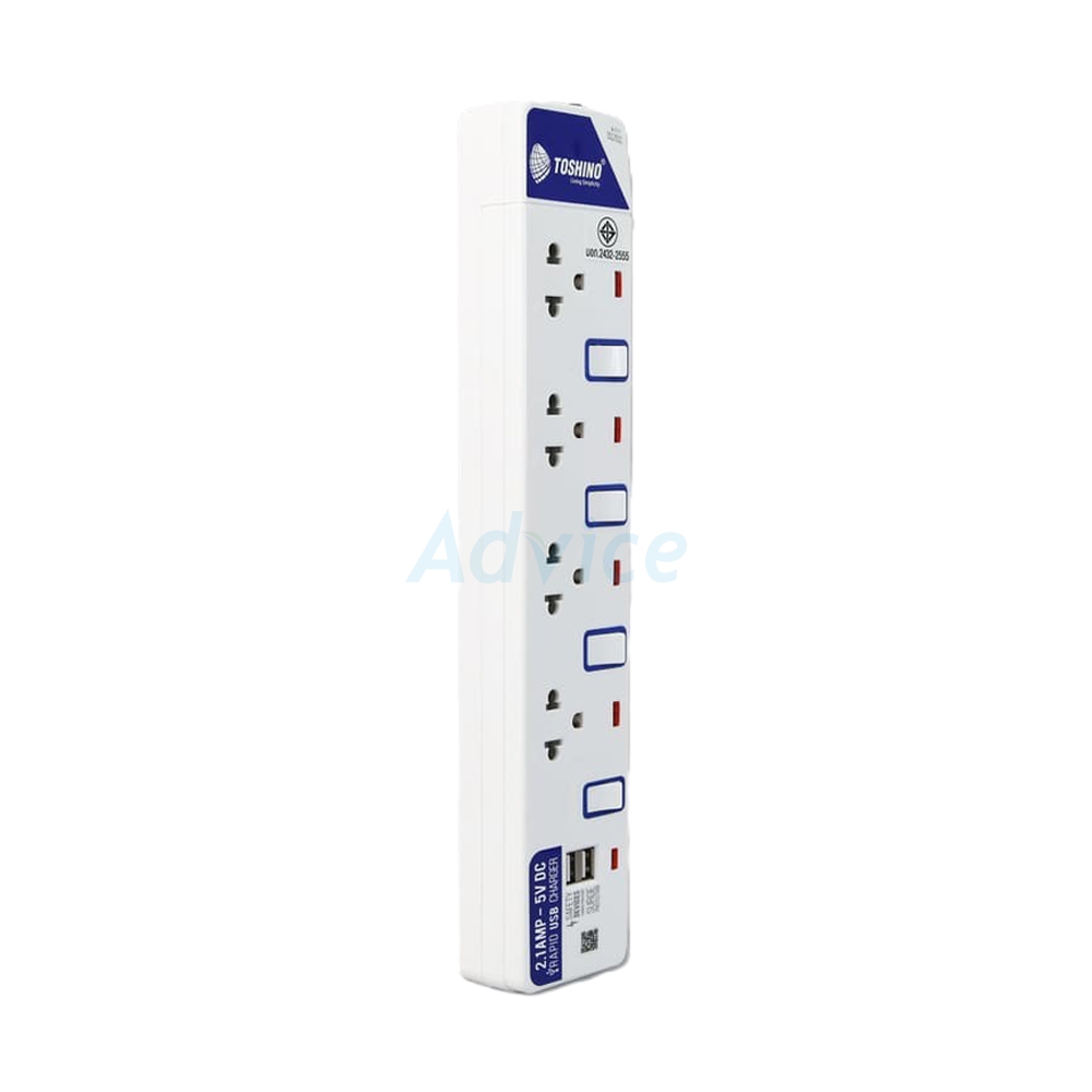Power Bar TOSHINO ET-914 USB (3M) White