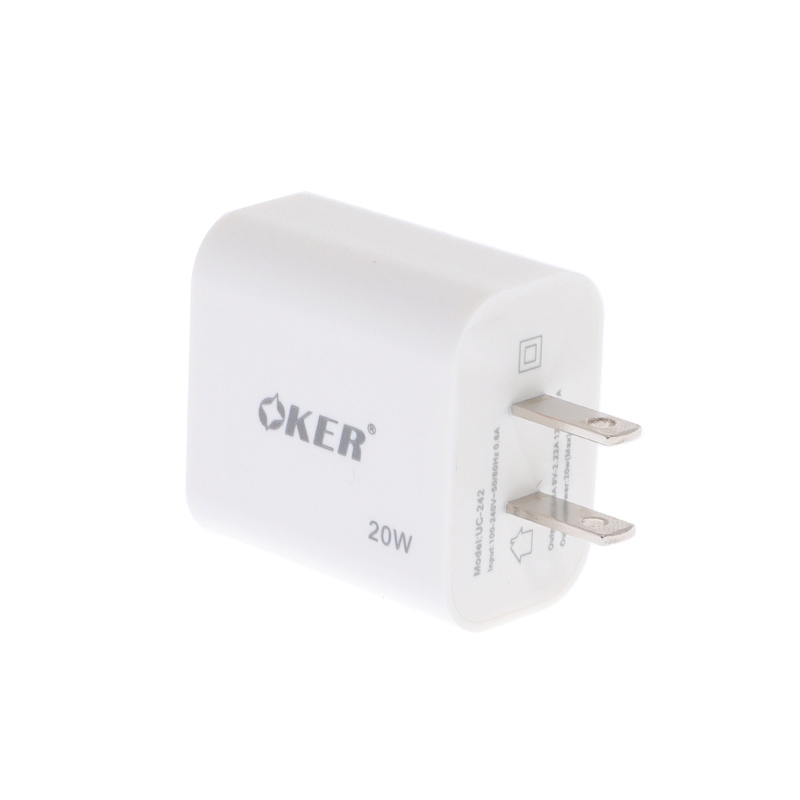 Adapter 2 Ports (USB) Charger (1USB+1Type-C)+Cable Type-C OKER (UC-242)