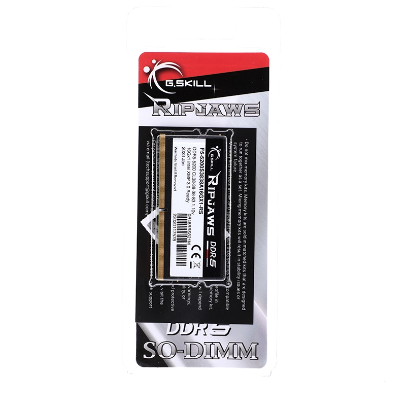 RAM DDR5(5200, NB) 16GB G.SKILL RIPJAWS (F5-5200S3838A16GX1-RS)