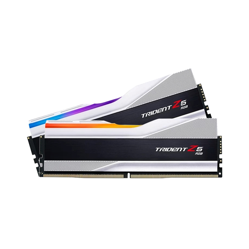 RAM DDR5(6000) 64GB (32GBX2) G.SKILL TRIDENT Z5 RGB SILVER  (F5-6000J3040G32GX2-TZ5RS)