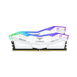 RAM DDR5(6000) 64GB (32GBX2) TEAM DELTA RGB WHITE (FF4D564G6000HC38ADC01)