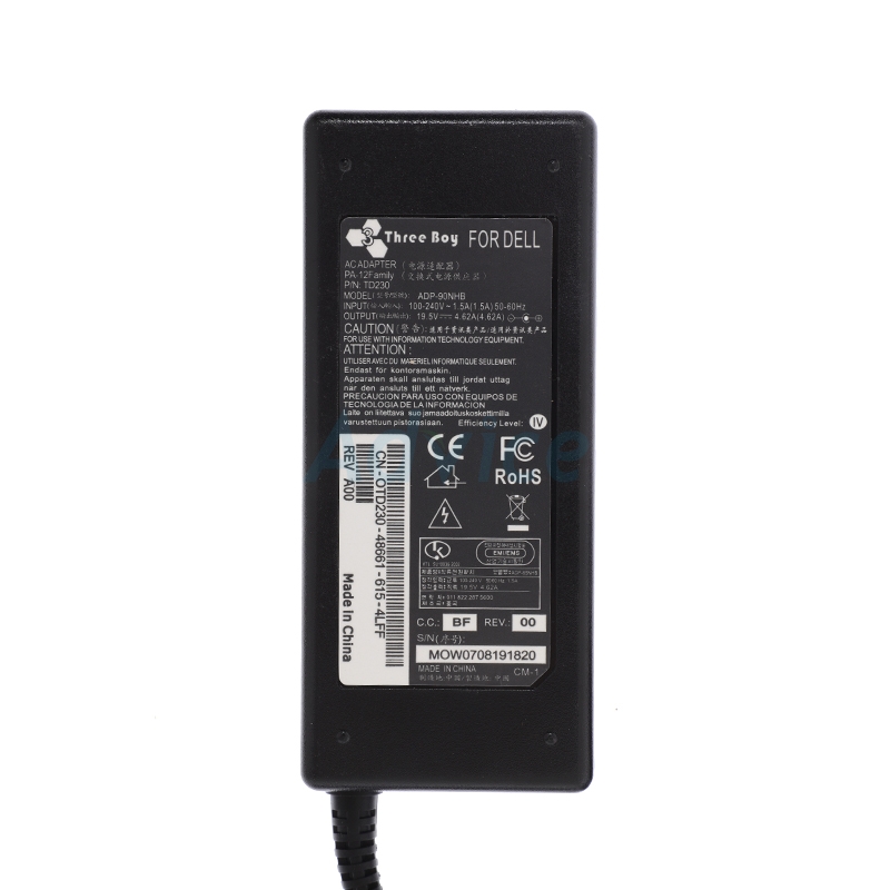 Adapter N/B DELL (4.0*1.7mm) 19.5V 4.62A (90W) THREEBOY