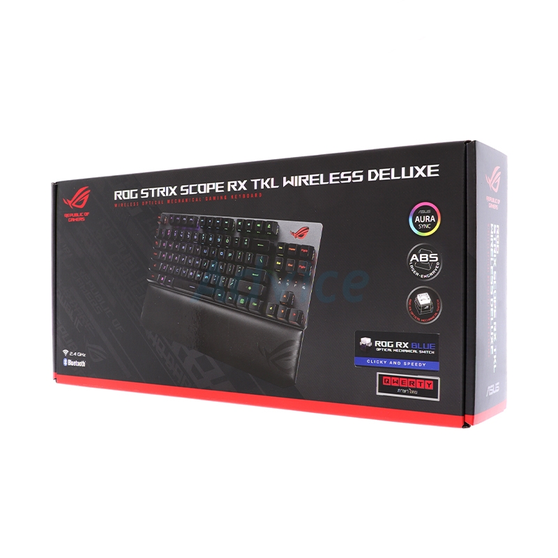 WIRELESS/BLUETOOTH KEYBOARD ASUS ROG X807 STRIX SCOPE RX TKL WL - BLUE ...