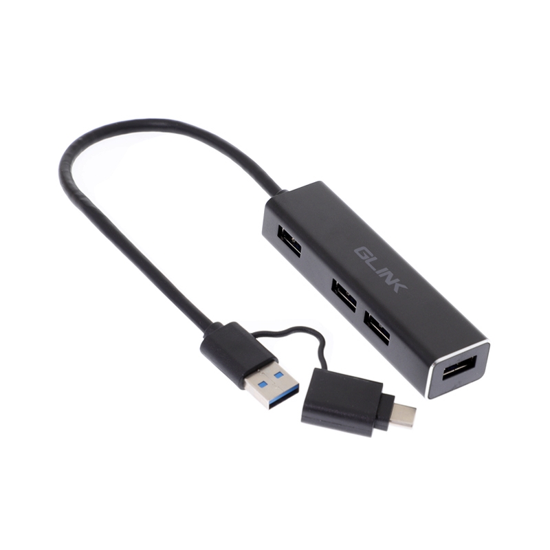 4 Port USB HUB v3.0 GLINK GL035 (Black)