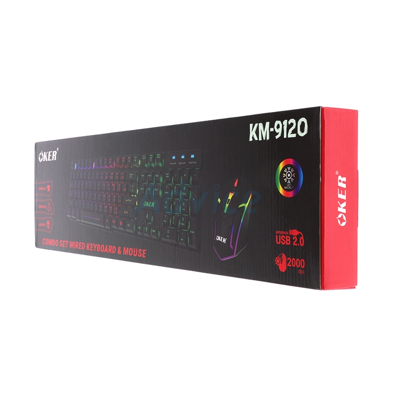 COMBO SET OKER KM9120 BLACK