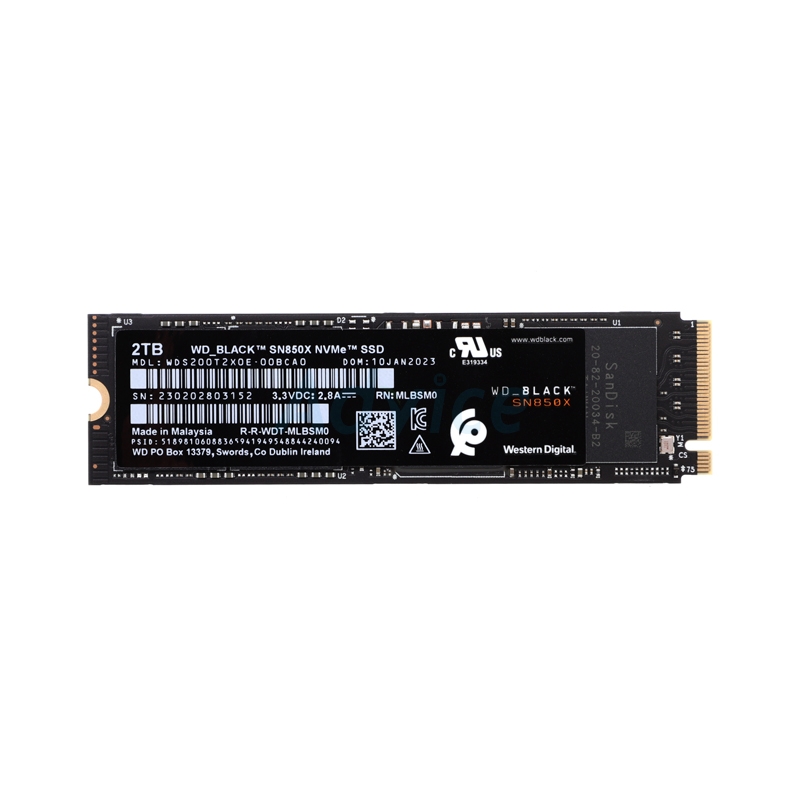 SSD M.2 PCIe (4.0) 2.TB (5Y) WD BLACK SN850X (WDS200T2X0E