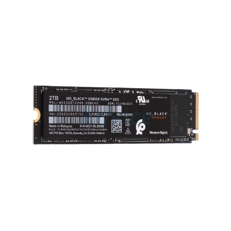 SSD M.2 PCIe (4.0) 2.TB (5Y) WD BLACK SN850X (WDS200T2X0E