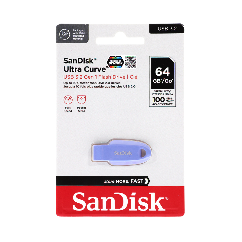 64GB Flash Drive SANDISK Ultra Curve (SDCZ550) Navy