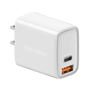 Adapter 2 Ports (1USB+1Type-C) Charger ENERGEA (1C1A PD/PPS,PS33) White