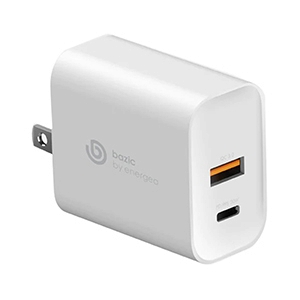 Adapter 2 Ports (1USB+1Type-C) Charger BAZIC (PD30W) White