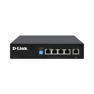 Gigabit Switching Hub 5 Port D-LINK DGS-F1005P-E (7,4 POE,+1 Uplink)