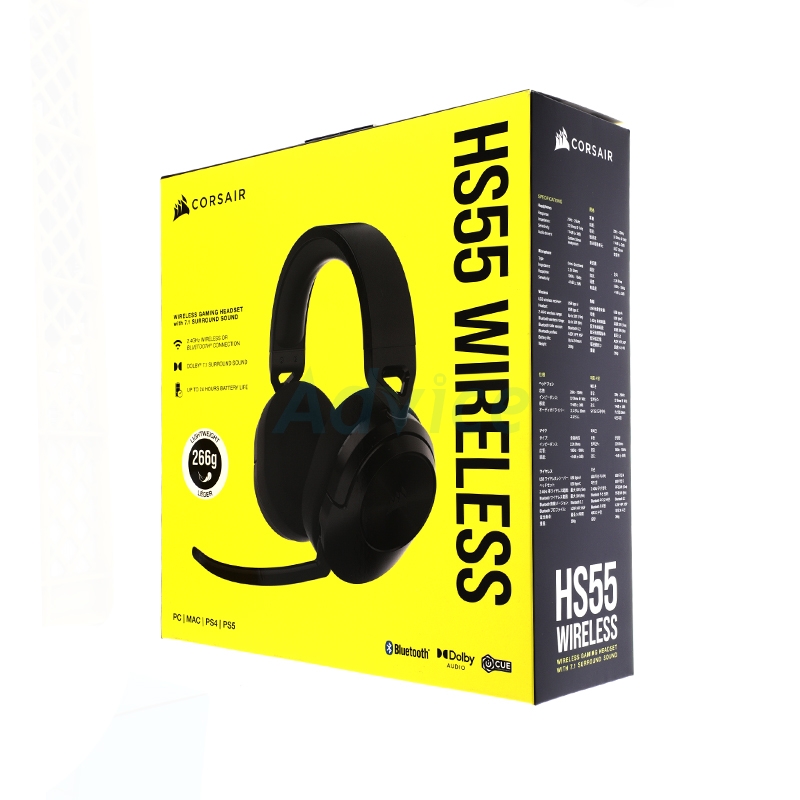 HEADSET WIRELESS CORSAIR HS55 CARBON (7.1/DOLBY)