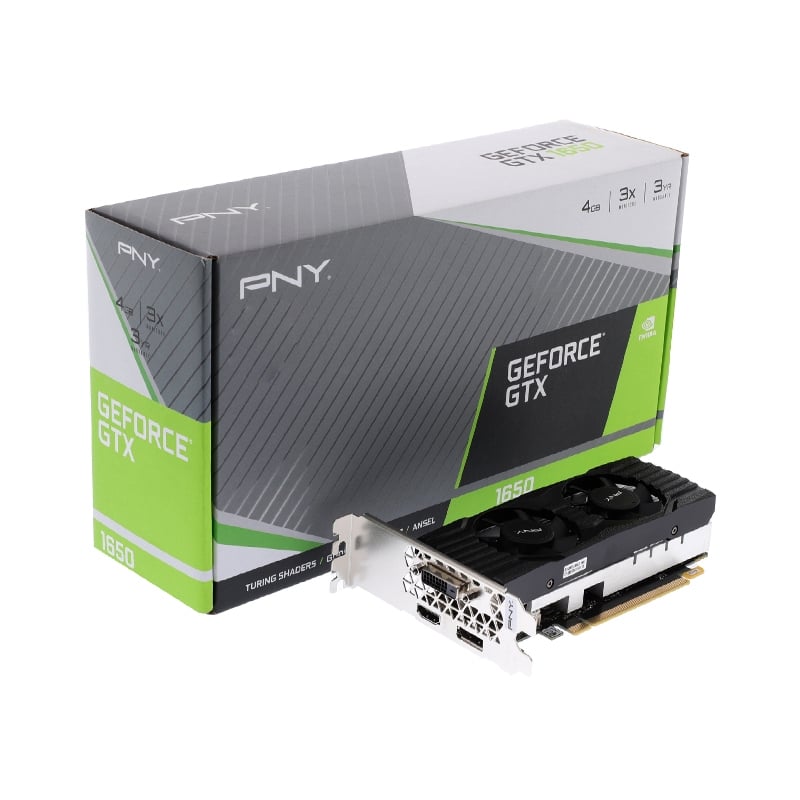 VGA PNY GEFORCE GTX 1650 LOW PROFILE - 4GB DDR6 [VCG16504DFMPB]
