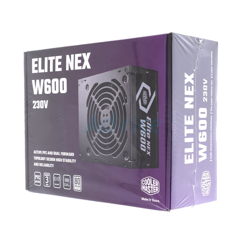 POWER SUPPLY (80+ WHITE) 600W COOLER MASTER ELITE NEX MWE 230V (MPW-6001-ACBW)