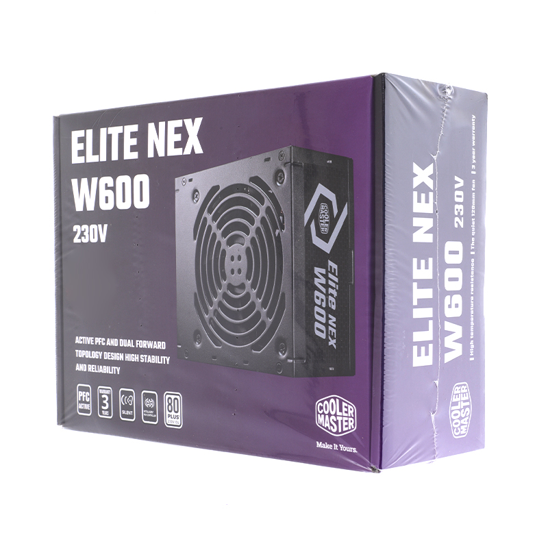 POWER SUPPLY (80+ WHITE) 600W COOLER MASTER ELITE NEX MWE 230V (MPW-6001-ACBW)