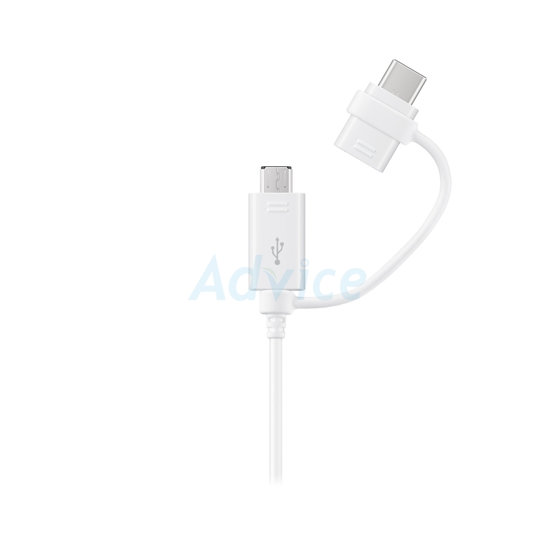 SAMSUNG สายชาร์จ Charger 2in1 USB To Micro USB Type-C 15W 1.5M White (DG930DWEGWW)