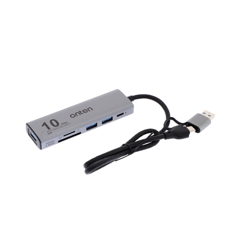 3 Port USB Hub v3.0 + Card Reader ONTEN OTN-UCA613 (Black)