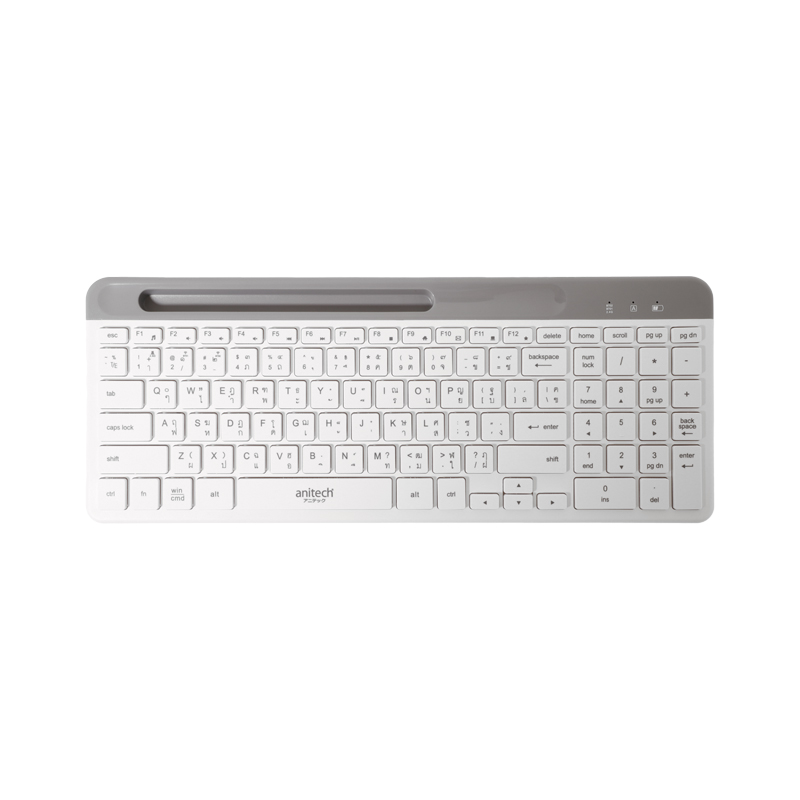 KEYBOARD WIRELESS ANITECH P505 WHITE (BLUETOOTH)