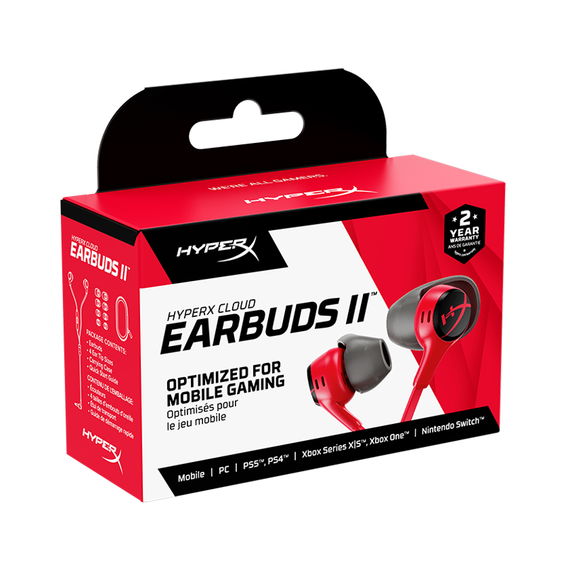 IN EAR HEADPHONE HYPERX CLOUD EARBUDS II RED