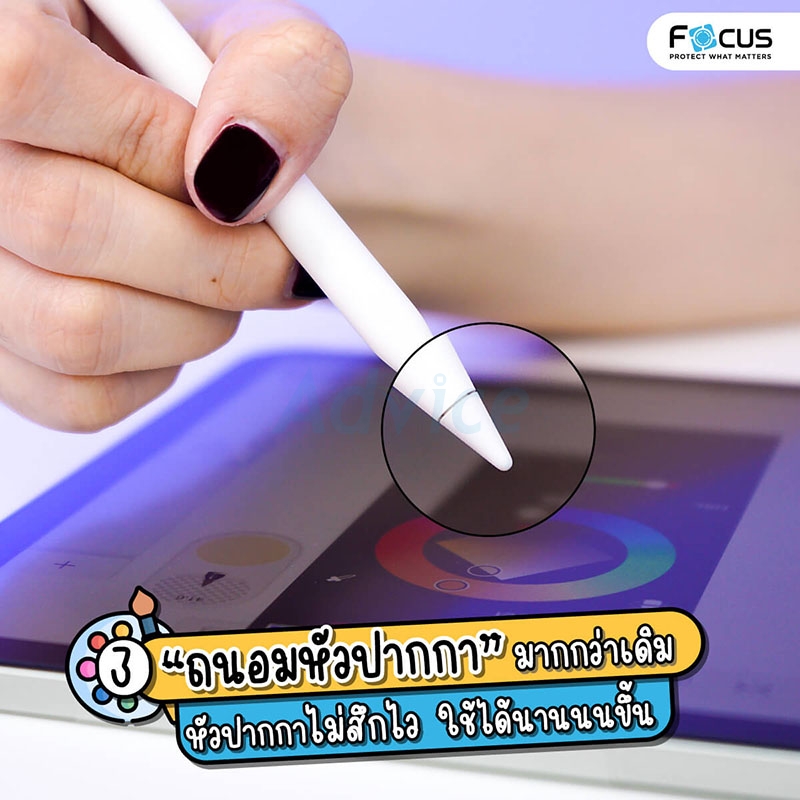 ฟิล์ม iPad Gen 10,11 (A14,A16) 10.9" FOCUS กระจกเนื้อกระดาษ