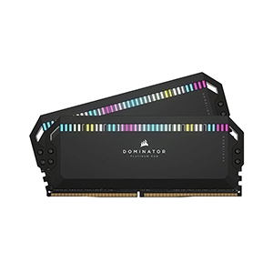 RAM DDR5(5600) 64GB (32GBX2) CORSAIR DOMINATOR PLATINUM RGB BLACK (CMT64GX5M2X5600C40)