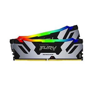 RAM DDR5(7200) 32GB (16GBX2) KINGSTON FURY RENEGADE RGB SILVER (KF572C38RSAK2-32)