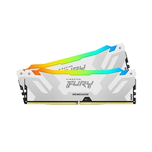 RAM DDR5(7200) 32GB (16GBX2) KINGSTON FURY RENEGADE RGB WHITE (KF572C38RWAK2-32)