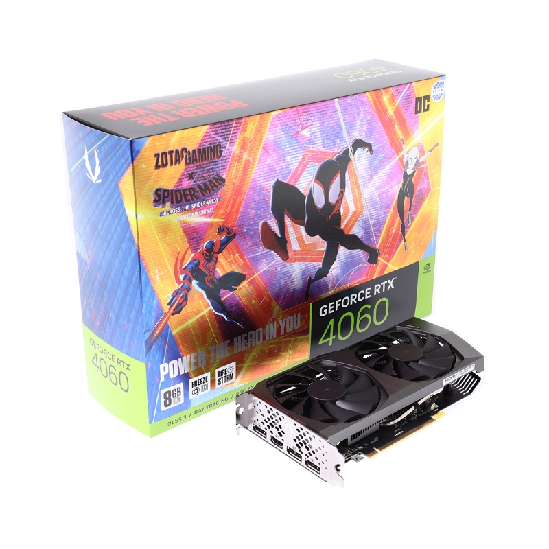 ZOTAC GeForce RTX 4060 8GB OC スパイダーマン てなグッズや - グラフィックボード・グラボ・ビデオカード