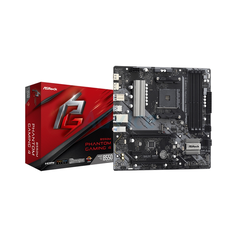 MAINBOARD (AM4) ASROCK B550M PHANTOM GAMING4