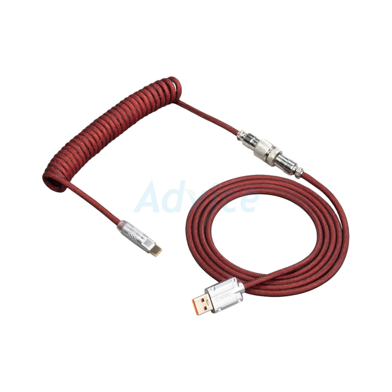 COILED CABLE SARU USB CCX-1 RED