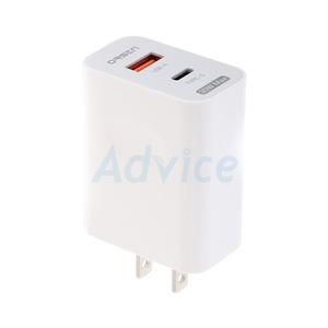 Adapter 2 Ports (1USB+1Type-C) Charger ORSEN (30W,C15) White