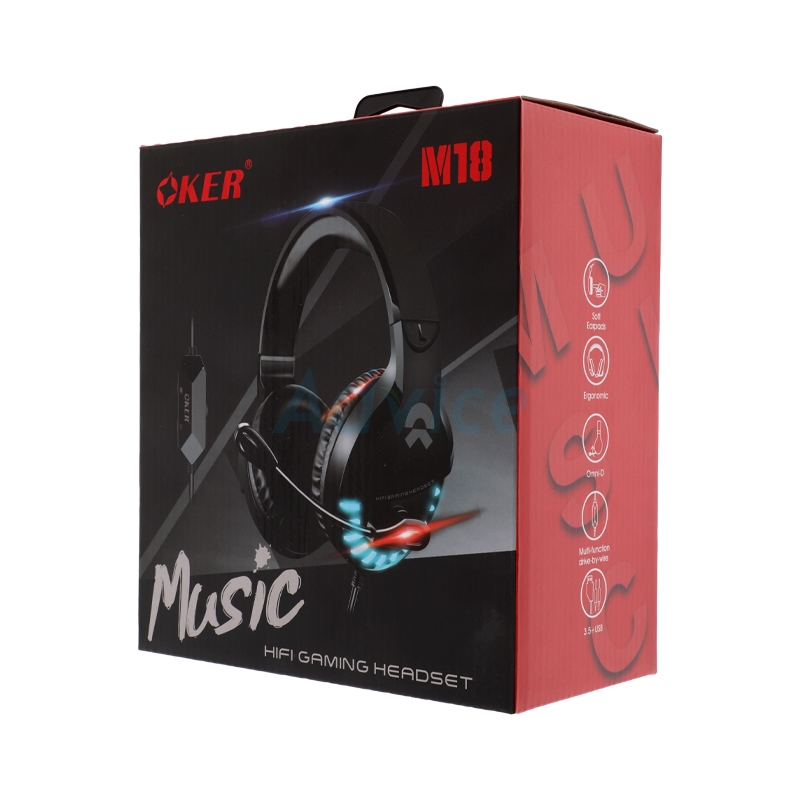 HEADSET OKER M18 GAMING PINK (2.1)