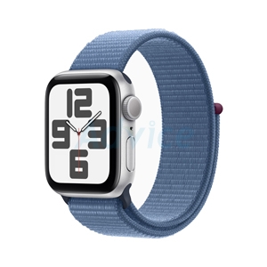 Apple Watch SE GPS 40mm Silver Aluminium Case with Winter Blue Sport Loop (MRE33SA/A)