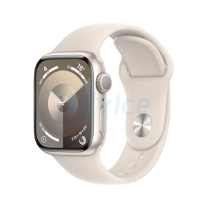 Apple Watch Series 9 GPS 41mm Starlight Aluminium Case with Starlight Sport Band - S/M (MR8T3SA/A)