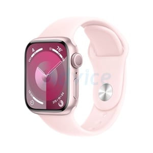 Apple Watch Series 9 GPS 41mm Pink Aluminium Case with Light Pink Sport Band - S/M (MR933SA/A)