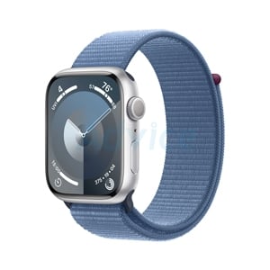 Apple Watch Series 9 GPS 45mm Silver Aluminium Case with Winter Blue Sport Loop (MR9F3SA/A)