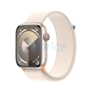 Apple Watch Series 9 GPS + Cellular 45mm Starlight Aluminium Case with Starlight Sport Loop (MRMA3SA/A)