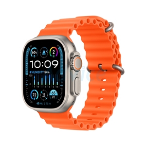 Apple Watch Ultra 2 GPS + Cellular 49mm Titanium Case with Orange Ocean Band (MREH3TH/A)