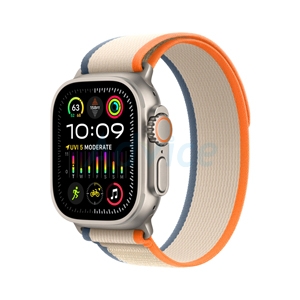 Apple Watch Ultra 2 GPS + Cellular 49mm Titanium Case with Orange/Beige Trail Loop - S/M (MRF13TH/A)