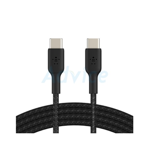 1M Cable Type-C To Type-C BELKIN (Braided,CAB004bt1MBK) Black