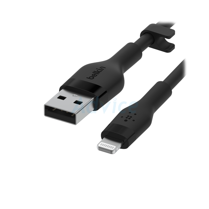 1M Cable USB To iPhone BELKIN (1M-Silicone,CAA008bt1MBK) Black