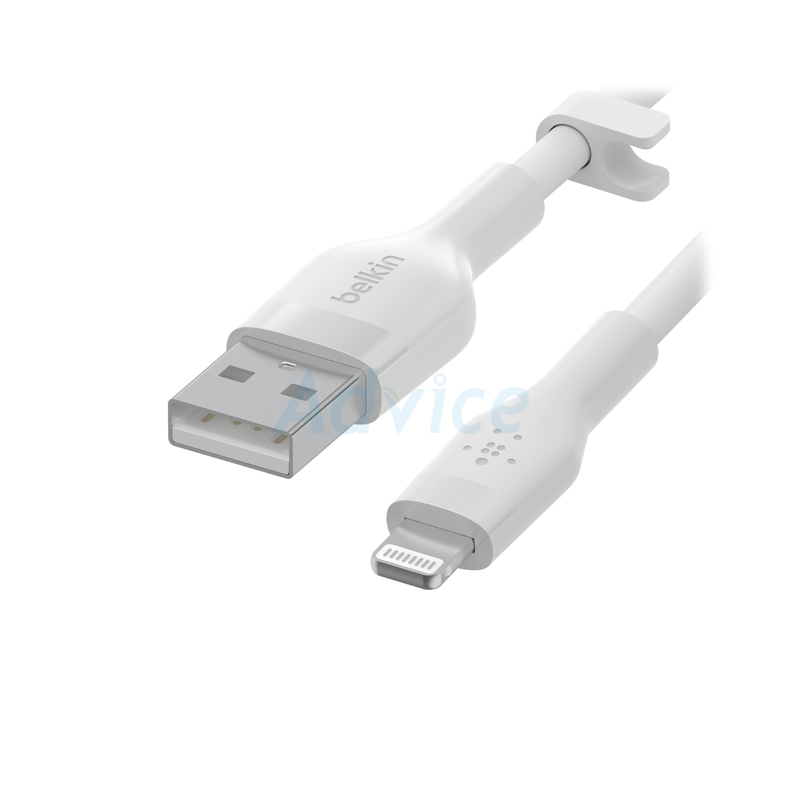 1M Cable USB To iPhone BELKIN (1M-Silicone,CAA008bt1MWH) White