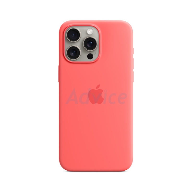 iPhone 15 Pro Max Silicone Case with MagSafe - Guava (MT1V3FE/A)
