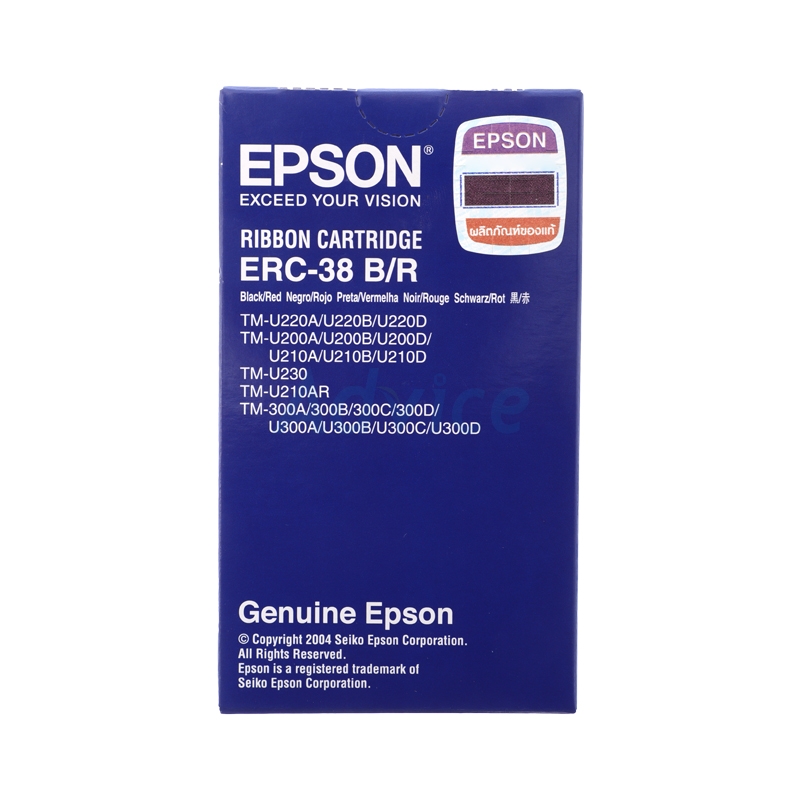 Ribbon Cartridge Epson ERC-38BR (Black/Red) V2S