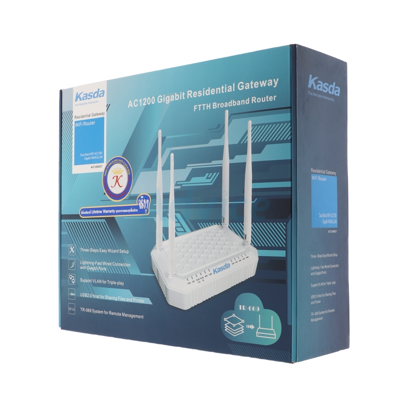 Router KASDA (TR-069) Wireless AC1200 Dual Band (Lifetime Forever)
